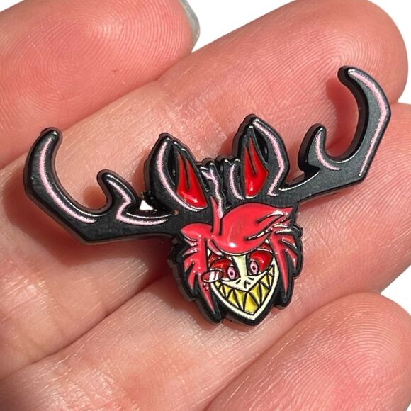 Hazbin Hotel Alastor Antlers Enamel Pin - Picture 3 of 6